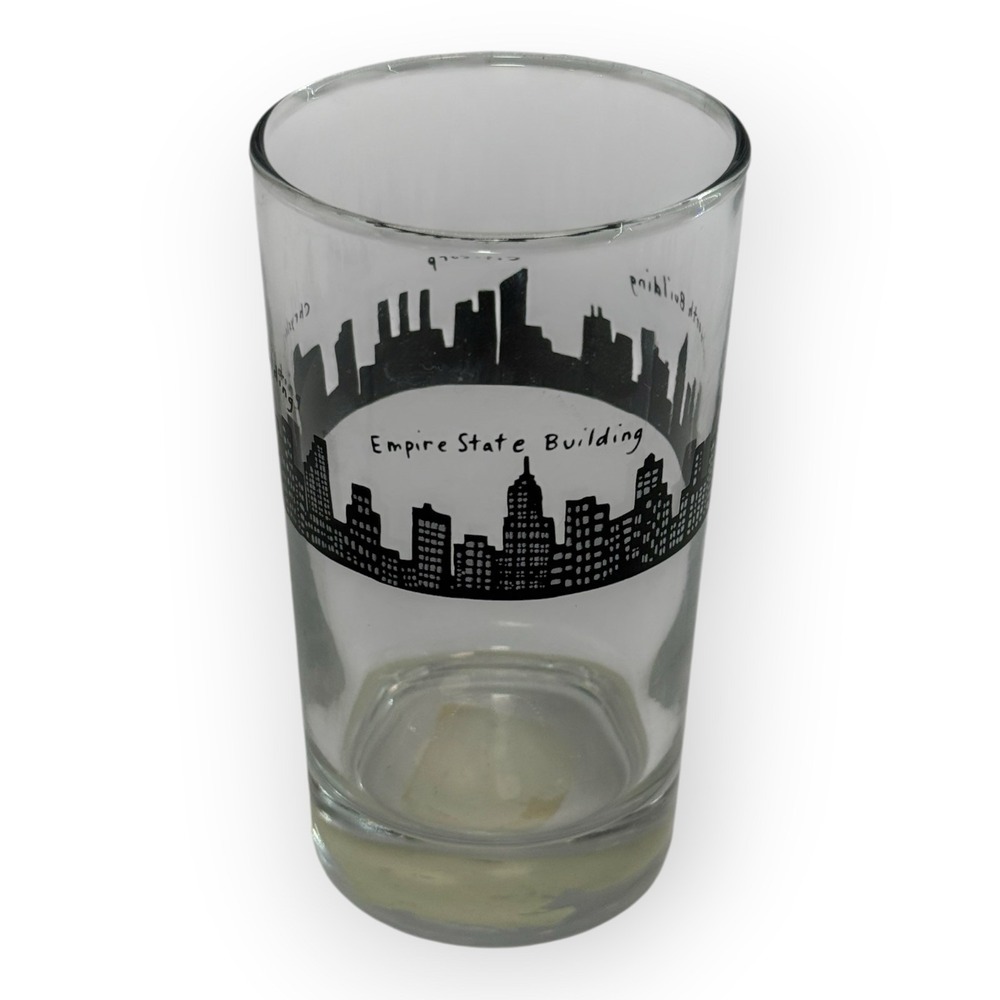 Fishs‎ Eddy 212 NYC Skyline Glass Bowl Libbey 4.25" New York Landmarks